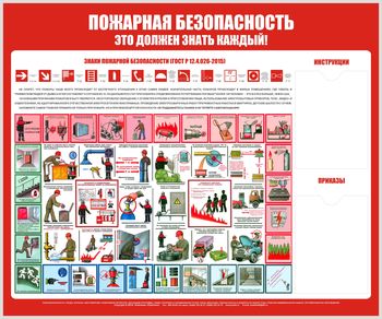 С16 Стенд пожарная безопасность (1200х1000 мм, пластик ПВХ 3 мм, алюминиевый багет серебряного цвета) - Стенды - Стенды по пожарной безопасности - магазин "Охрана труда и Техника безопасности"