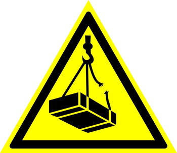 W06 опасно! возможно падение груза (пленка, 300х300 мм) - Охрана труда на строительных площадках - Знаки безопасности - магазин "Охрана труда и Техника безопасности"